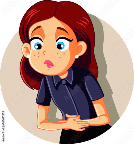 Woman Feeling Sick Suffering from Stomachache