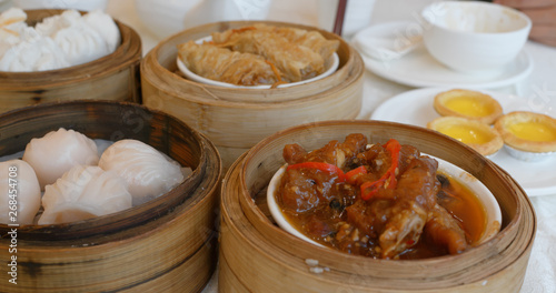 Chinese dim sum in restaurant