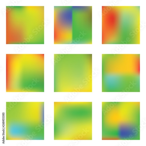 Gradient mesh painted in different colors.