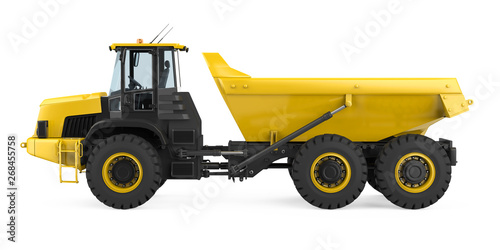 Bild auf Leinwand Articulated Dump Truck Isolated
