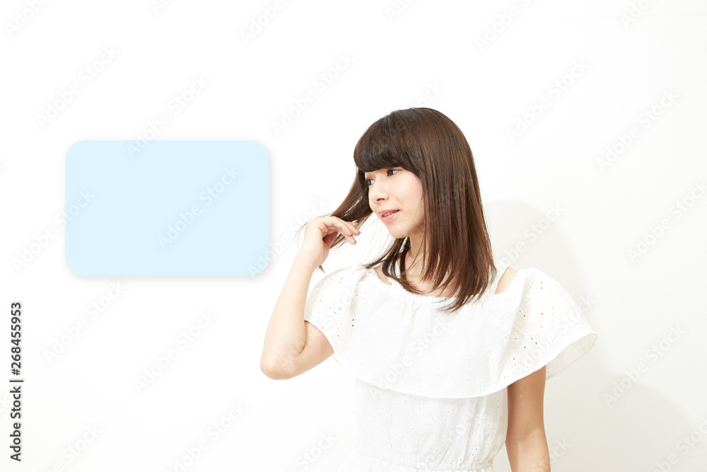 Fototapeta premium 女性 メッセージ