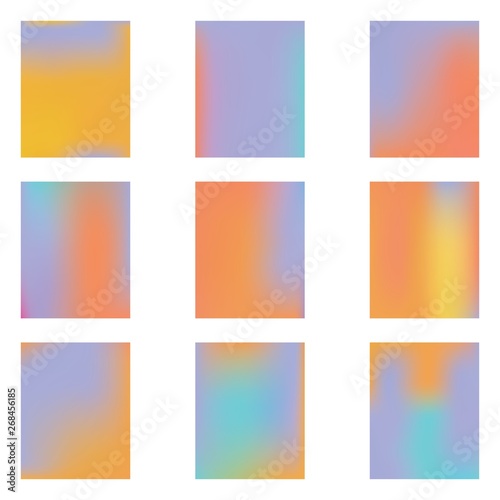 Gradient mesh painted in different colors.