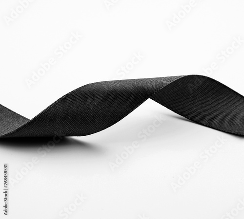 Shiny black ribbon 
