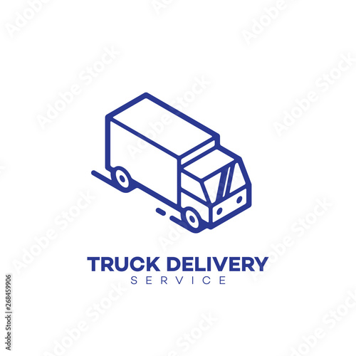 Truck delivery service logo