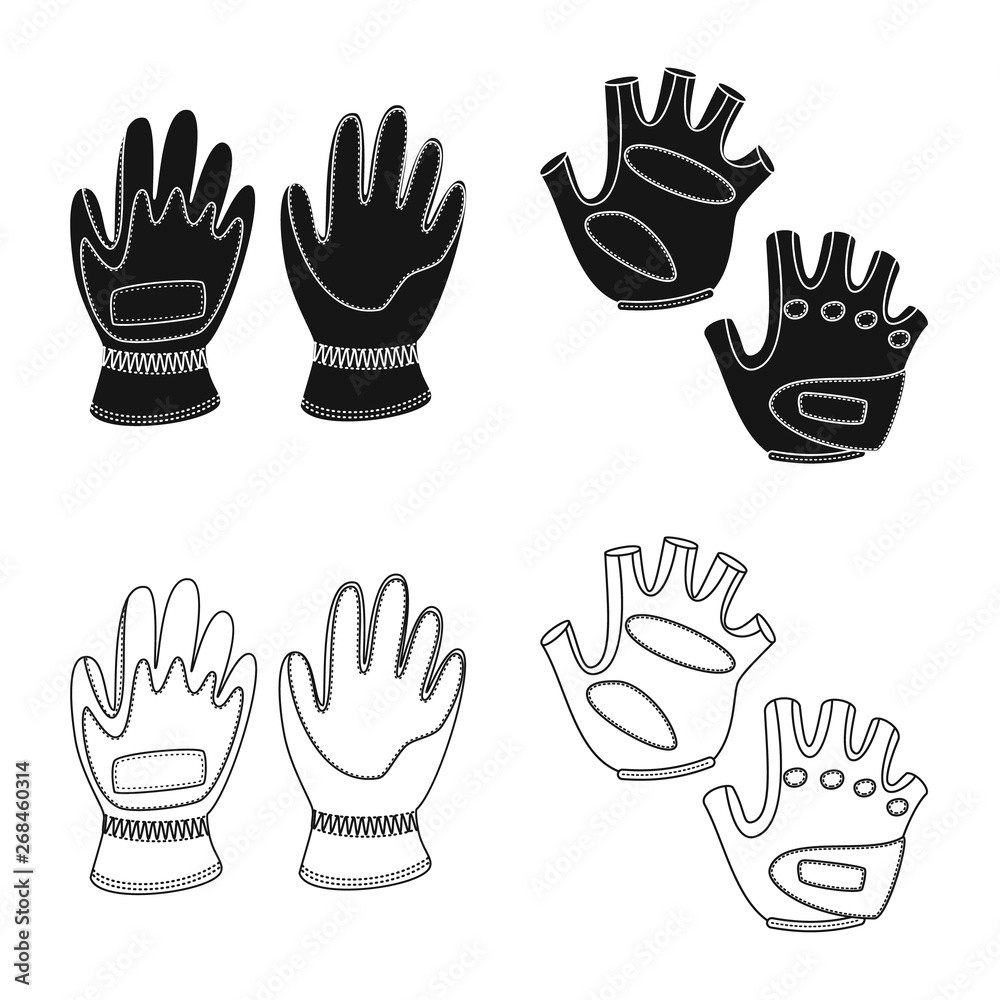 Fototapeta premium Vector illustration of silhouette and safety symbol. Collection of silhouette and comfort vector icon for stock.