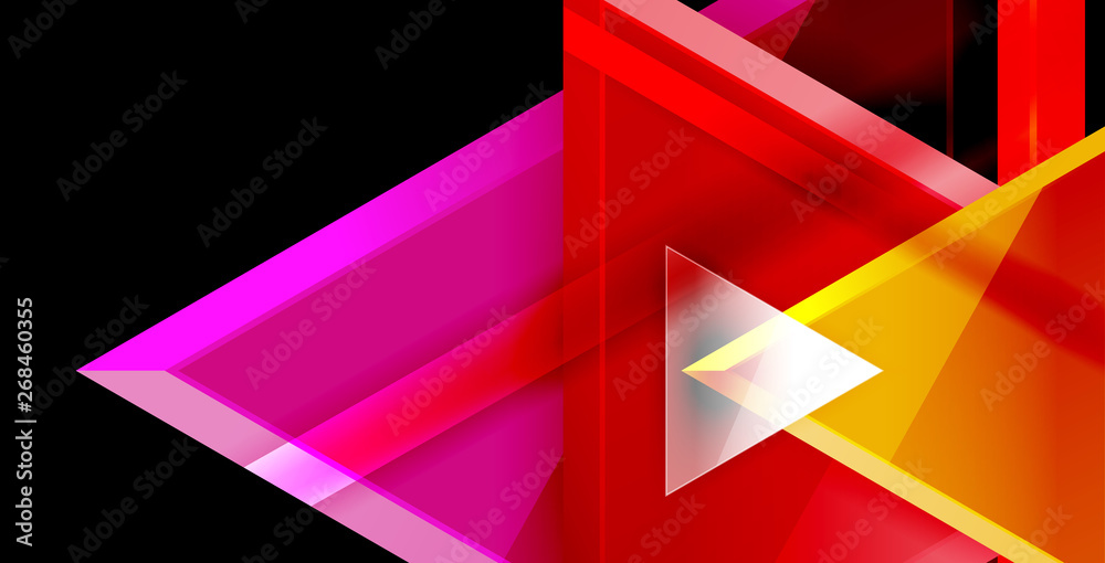 Dynamic triangle composition abstract background
