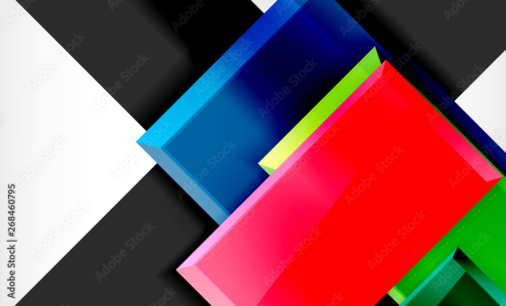 Colorful square and rectangle blocks background Colorful square and rectangle blocks background