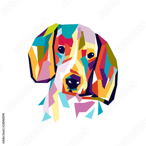 colorful wpap dog logo photo