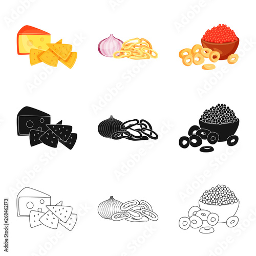 Vector illustration of taste and seasonin symbol. Collection of taste and organic   vector icon for stock. photo