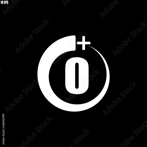 0+ icon, sign.Information icon for age limit - vector illustration