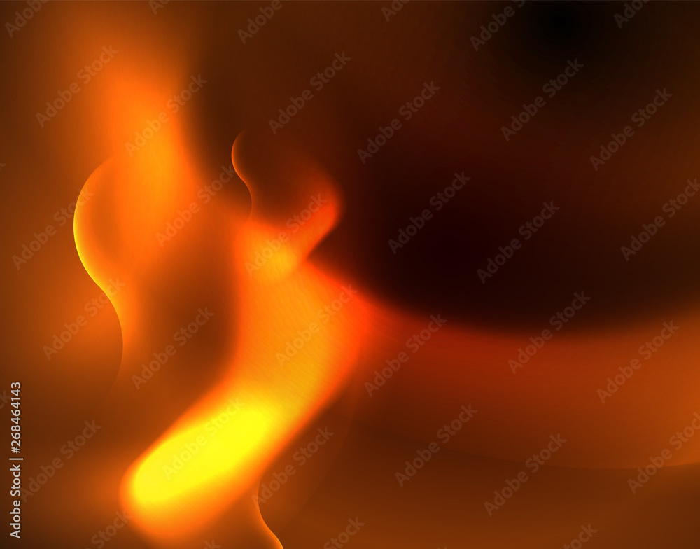 Fototapeta premium Shiny neon geometric waves template