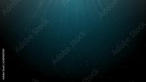 ocean background with sunray, underwater scene