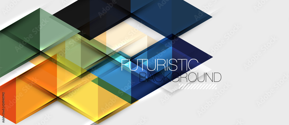 Abstract geometric background. Modern overlapping triangles. Unusual color shapes for your message. Business or tech presentation, app cover template Abstract geometric background. Modern overlapping triangles. Unusual color shapes for your message. Business or tech presentation, app cover template