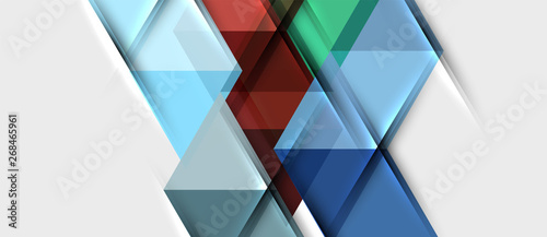 Triangle geometrical modern business presentation design template