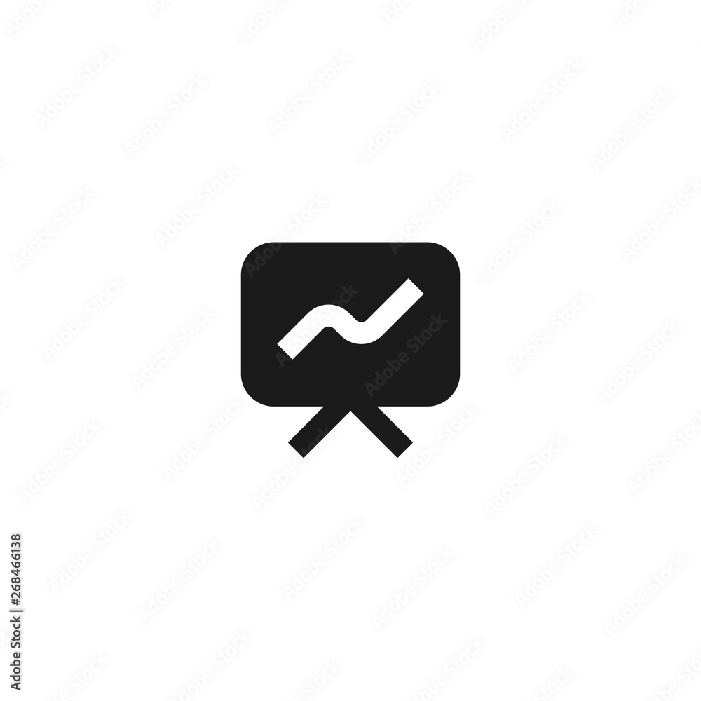 growth presentation meeting icon design. screen with growing line graph symbol. simple clean professional business management concept vector illustration design. growth presentation meeting icon design. screen with growing line graph symbol. simple clean professional business management concept vector illustration design.