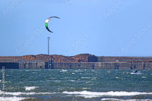 kitesurfer at Troon, Scotland
