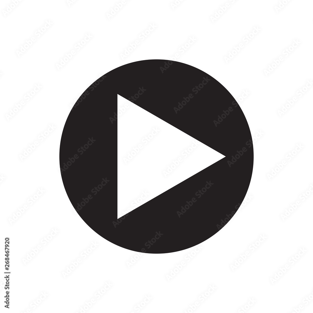 Play button vector icon