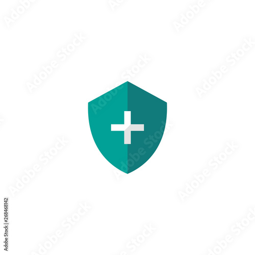 Free Download healthy icon shield with plus symbol. medical healthcare vector illustration - GFXLoad