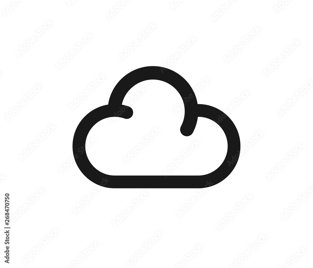 Modern single cloud icon vector Modern single cloud icon vector