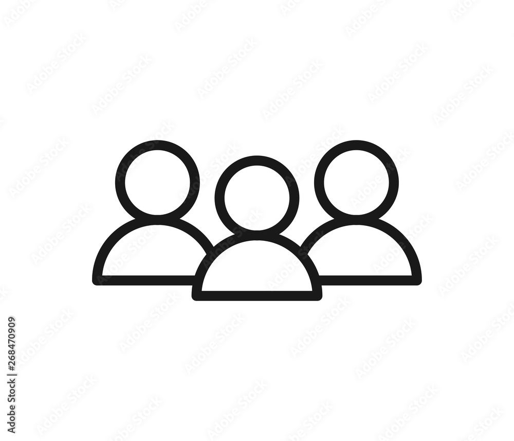 Modern people icon vector - people line icon vector Modern people icon vector - people line icon vector