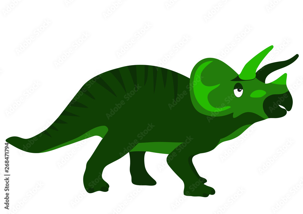 Obraz premium Dinosaurs. Paleontology. Set of cartoon dinosaurs set of vector illustrations, silhouettes of dinosaurs. Cute baby dinosaur design. Funny dinosaur for children.
