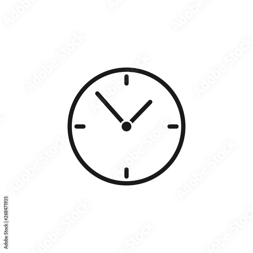 Clock icon vector in trendy style. Simple modern design illustration.