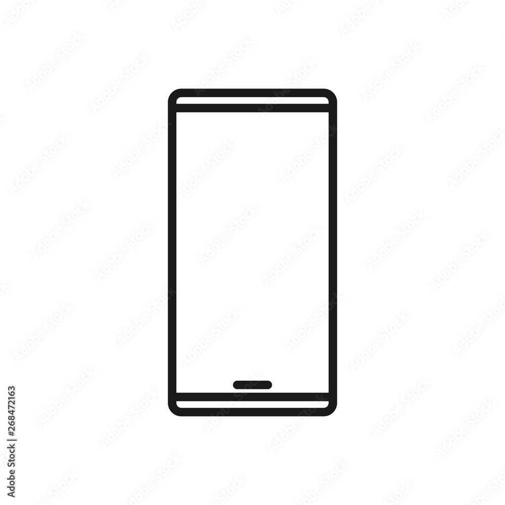Smartphone icon in flat style. Mobile phone symbol design illustration Smartphone icon in flat style. Mobile phone symbol design illustration