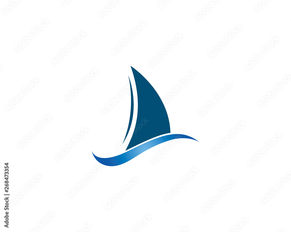 Fototapeta premium sailing logo vector icon concept