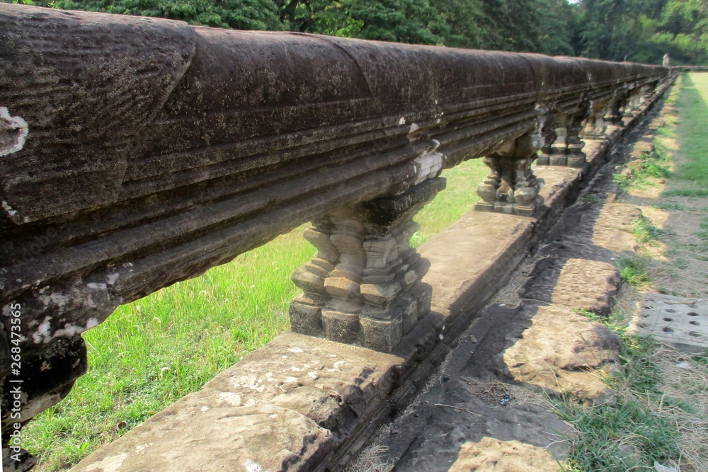 Cambodia temple complex of Angkor Wat Fencing