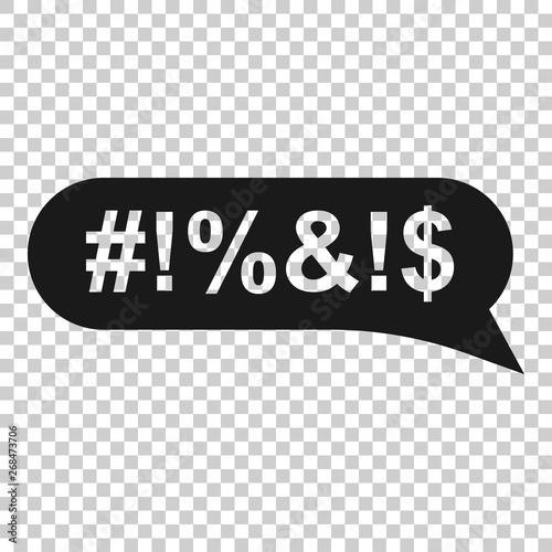 Shout speech bubble icon in transparent style. Complain vector illustration on isolated background. Angry emotion business concept.
