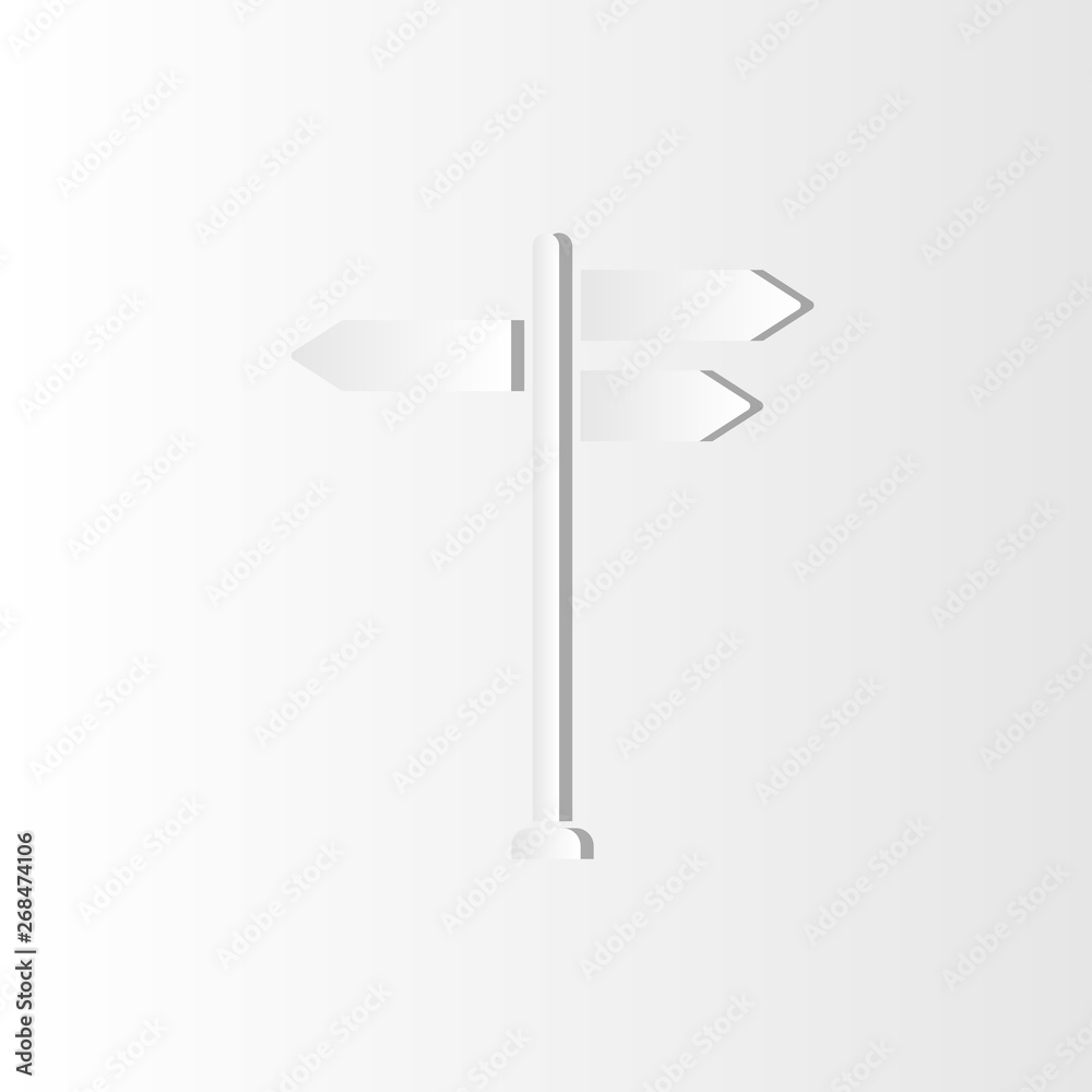 blank road sign post icon. Simple modern design illustration blank road sign post icon. Simple modern design illustration