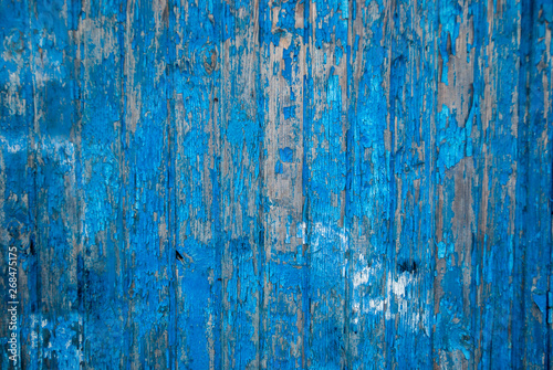 Blue wood wall texture background