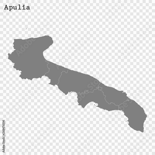 High Quality map is a state of Italy