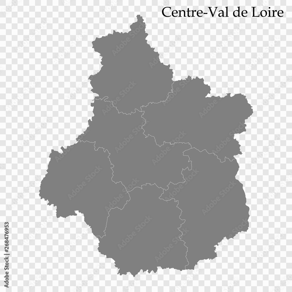 Fototapeta premium High Quality map region of France