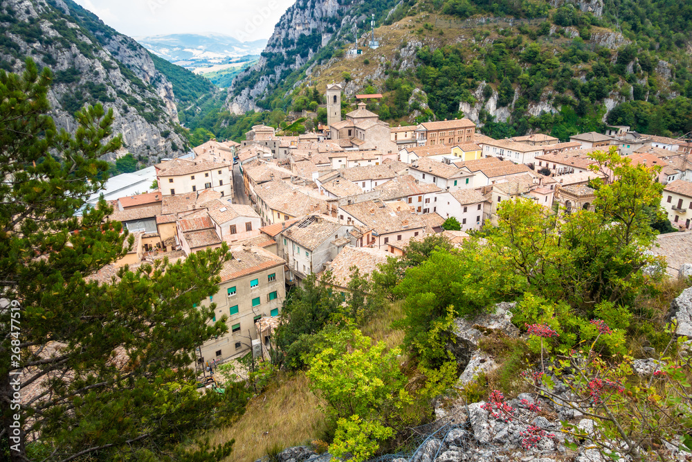 small village in the mountains of the Marche Italy