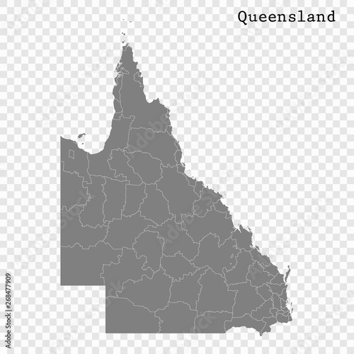 High Quality map is a state of Australia