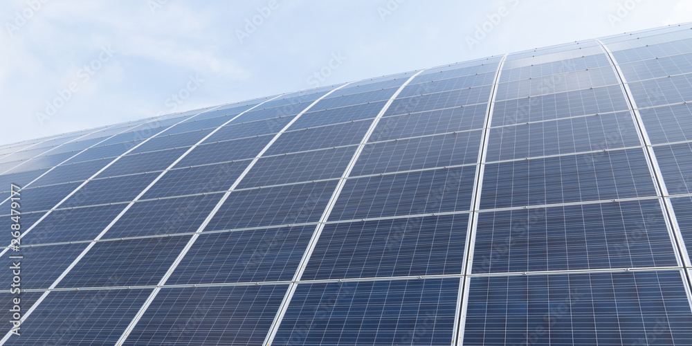 solar panel with blue sky background concept clean energy power in nature solar panel with blue sky background concept clean energy power in nature