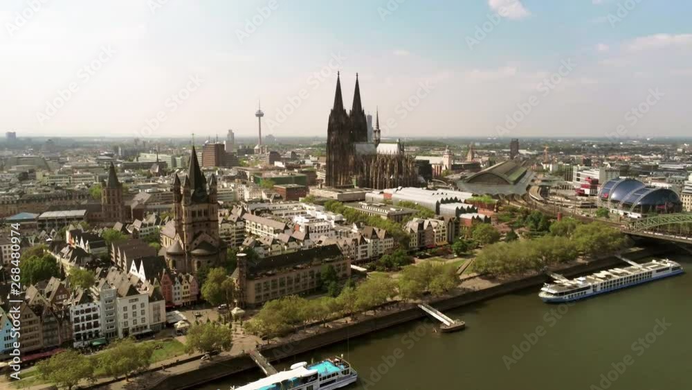 Aerial view on Cologne in Germany Aerial view on Cologne in Germany