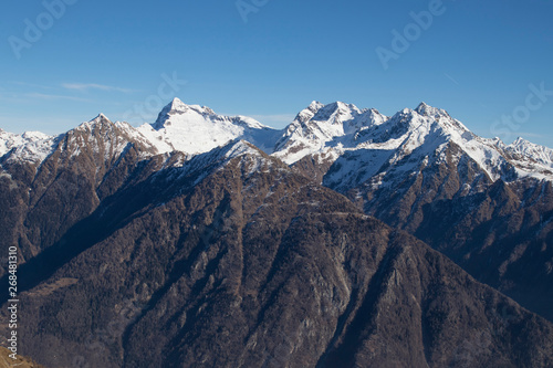 Mountains during winter with snow