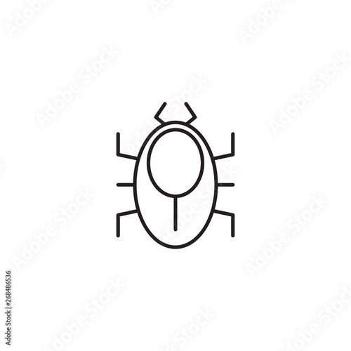 mite pest vector icon concept, isolated on white background