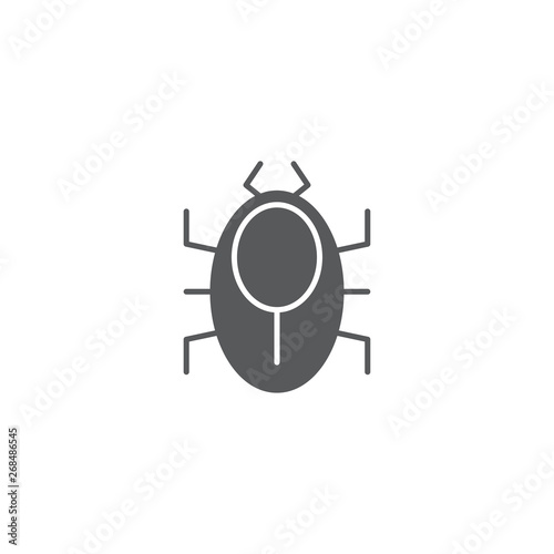 mite pest vector icon concept, isolated on white background