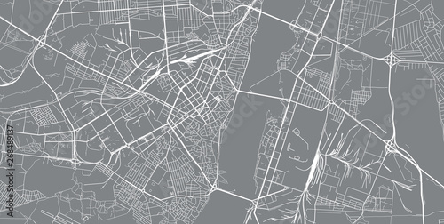 Obraz na plátně Urban vector city map of Voronezh, Russia