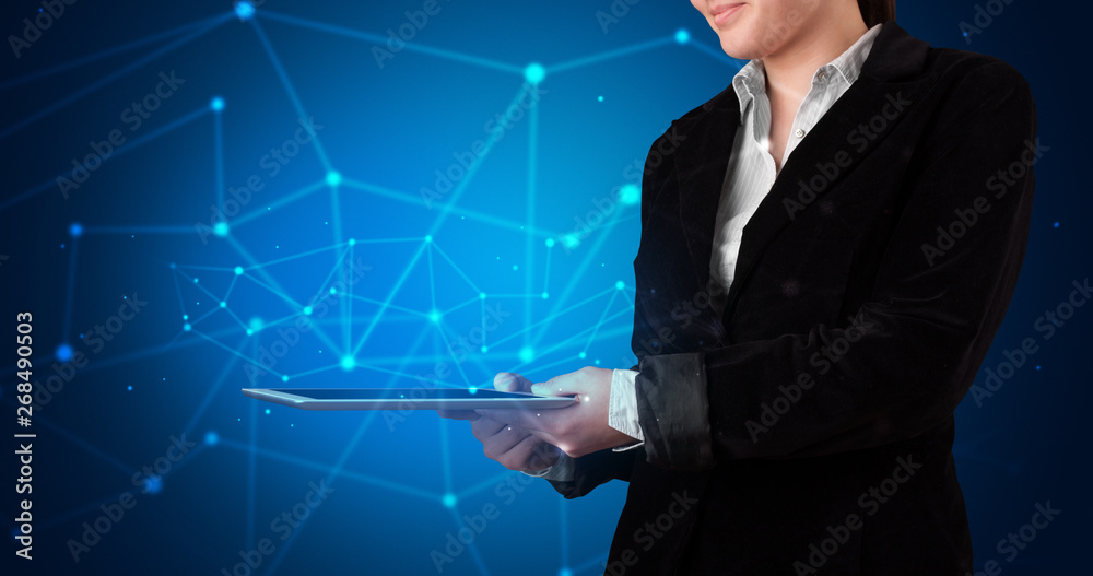 Formal hand in a dark space with virtual connection network concept
Formal hand in a dark space with virtual connection network concept