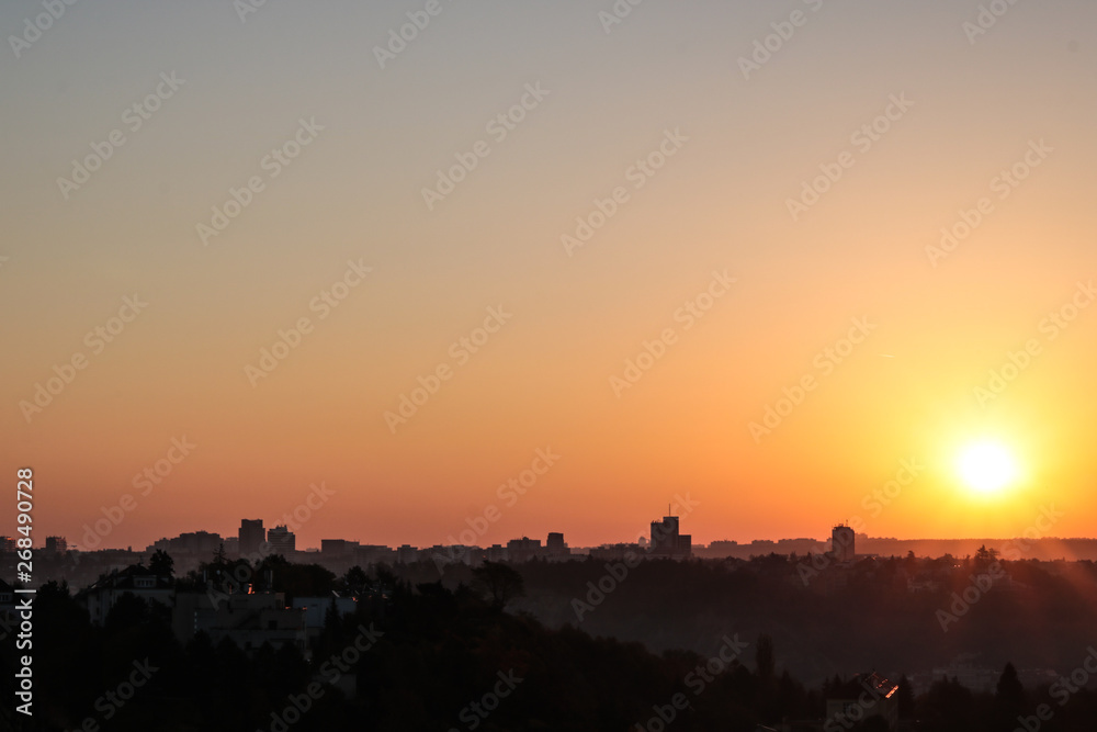 sunrise over the city sunrise over the city