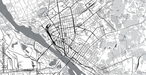 Urban vector city map of novosibirsk, Russia photo