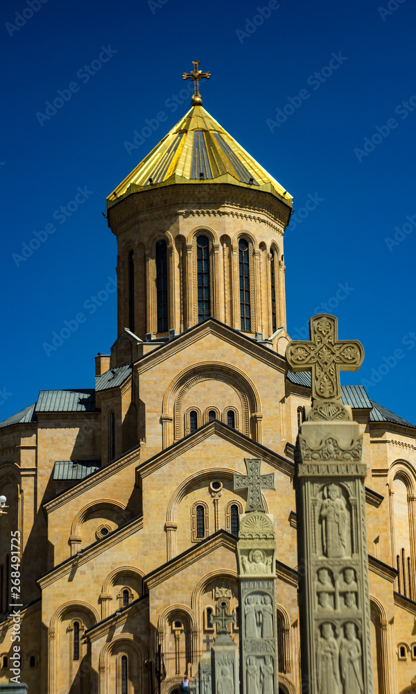 Fototapeta premium Sameba cathedral in Tbilisi, Georgia