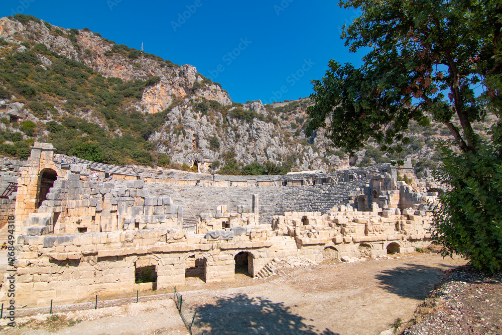 Ancient Greco-Roman amphitheatre of Myra, Demre, Turkey 