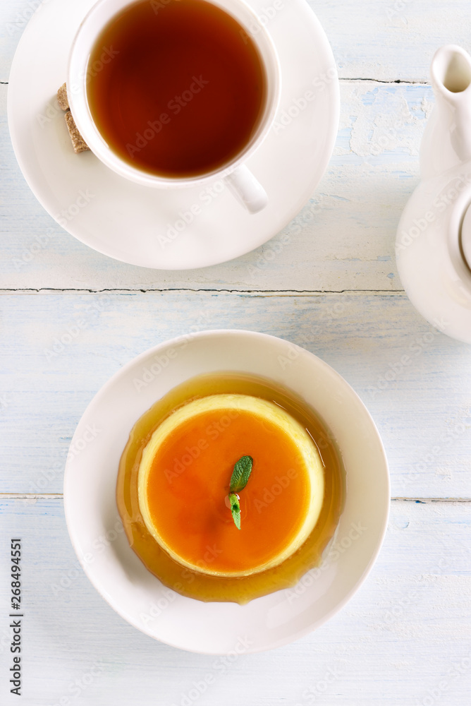 Caramel custard pudding Caramel custard pudding