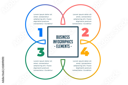 four steps business infographics template