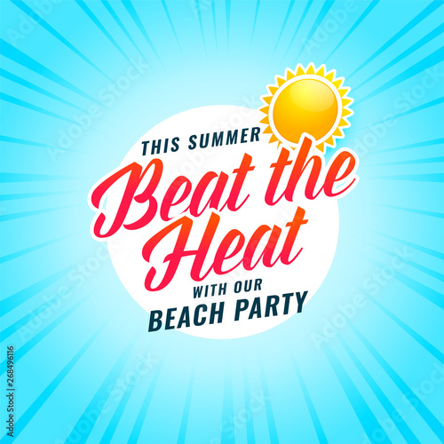 summer beach party flyer design